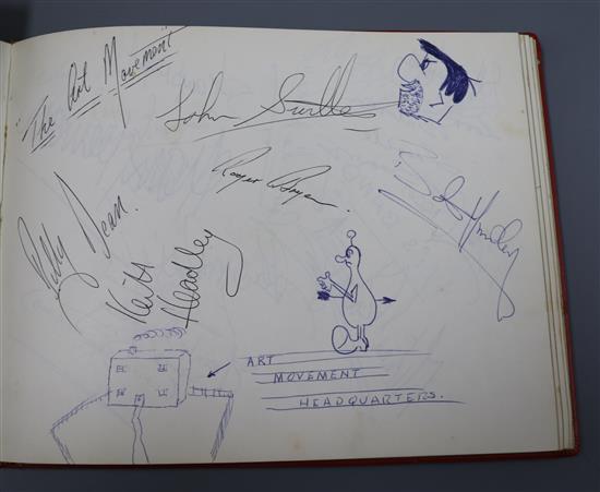 A Radio One Club autograph album, c.1968, presented to the vendors sister as a prize by Radio One DJ Tony